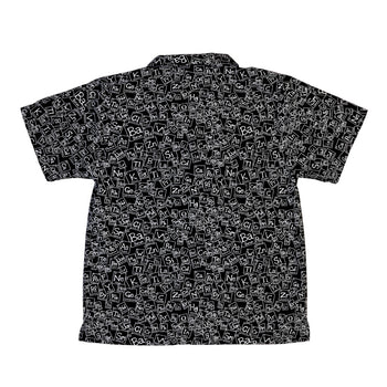 Periodic Table BW Youth Hawaiian Shirt Geek Nerd Design by Julie Kitzes q225 science print