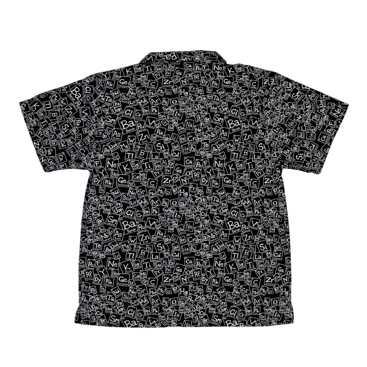 Periodic Table BW Youth Hawaiian Shirt Geek Nerd Design by Julie Kitzes q225 science print