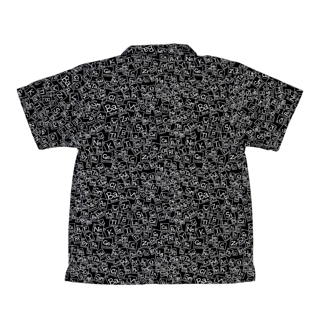 Periodic Table BW Youth Hawaiian Shirt Geek Nerd Design by Julie Kitzes q225 science print