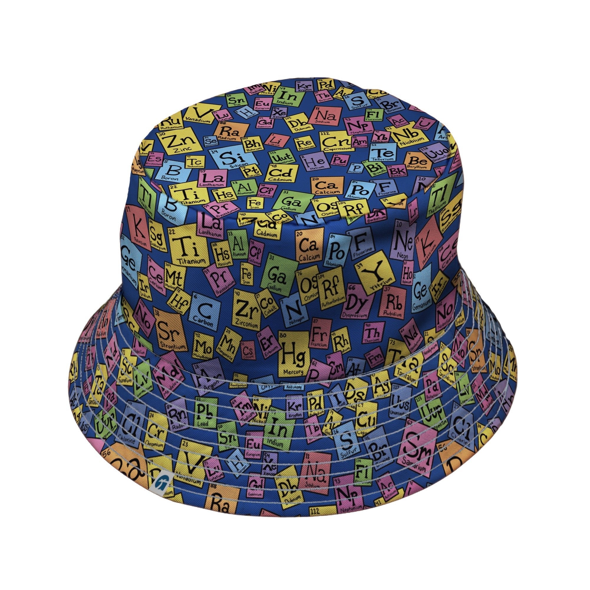 Periodic Table Blue Bucket Hat Geek Nerd Design by Julie Kitzes lx - B q225
