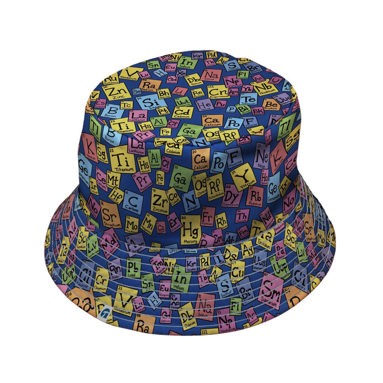 Periodic Table Blue Bucket Hat Geek Nerd Design by Julie Kitzes lx - B q225