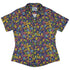 Periodic Table Blue Curvy Button Up Shirt Geek Nerd Design by Julie Kitzes q225 science print