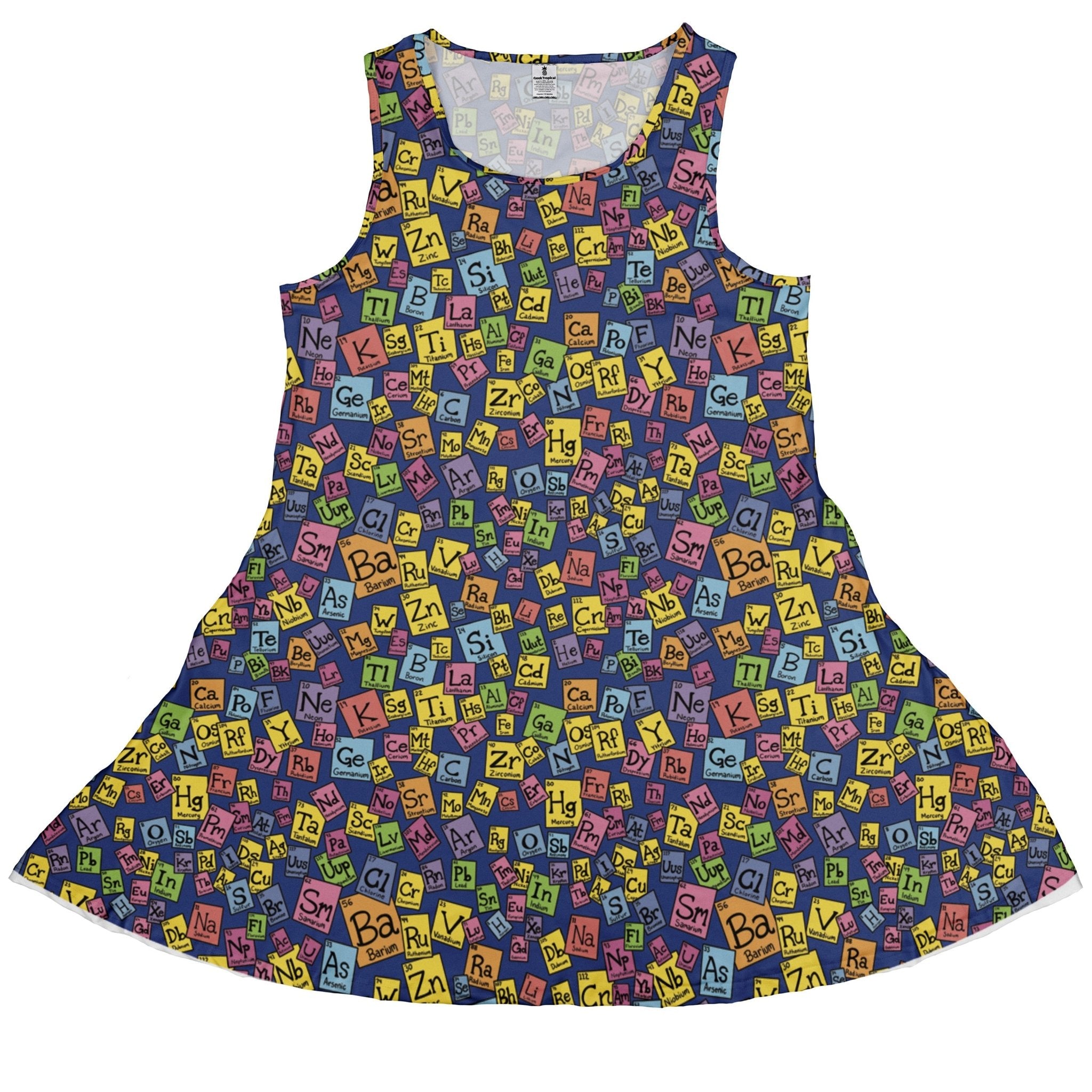 Periodic Table Blue Dress Geek Nerd Design by Julie Kitzes lx - C q225