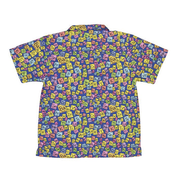 Periodic Table Blue Youth Hawaiian Shirt Geek Nerd Design by Julie Kitzes q225 science print