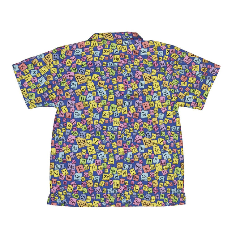 Periodic Table Blue Youth Hawaiian Shirt Geek Nerd Design by Julie Kitzes q225 science print