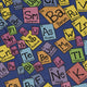 Periodic Table Blue Long Sleeve Button Up Shirt Geek Nerd adult sizing Design by Julie Kitzes FLOW DESC WRITING