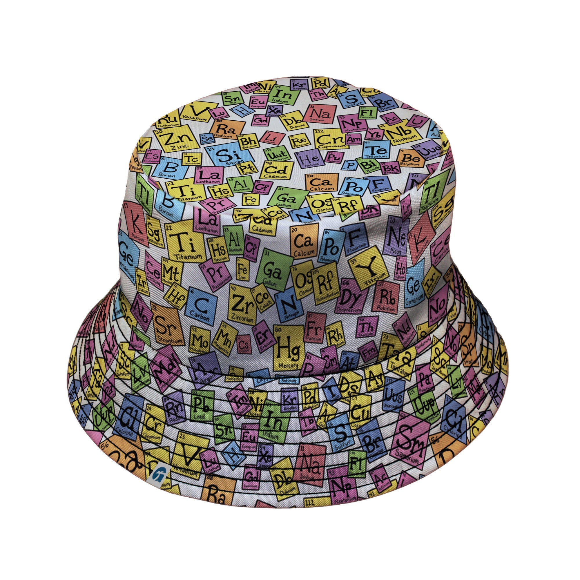 Periodic Table Tan Bucket Hat Geek Nerd Design by Julie Kitzes lx - B q225
