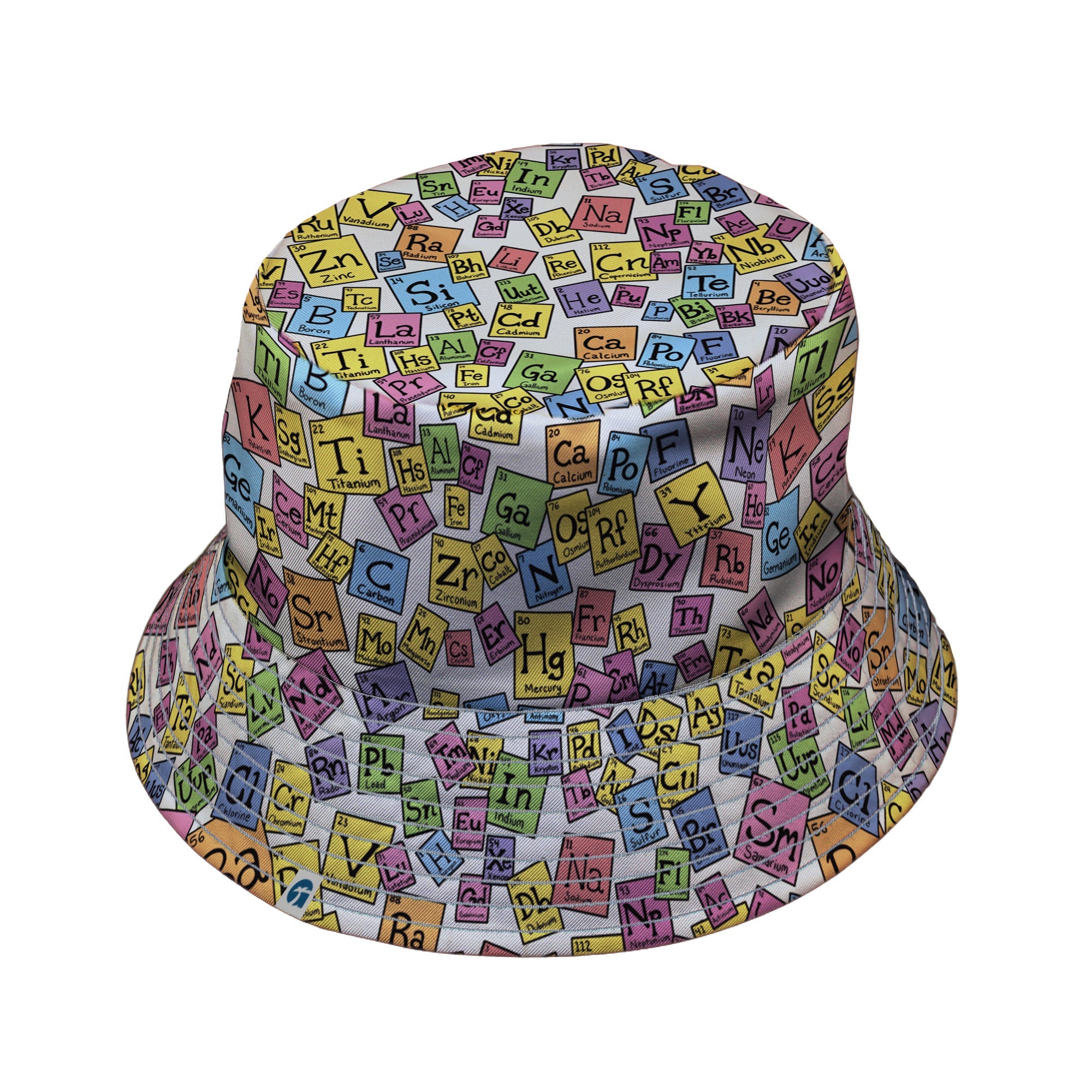 Periodic Table Tan Bucket Hat Geek Nerd Design by Julie Kitzes lx - B q225