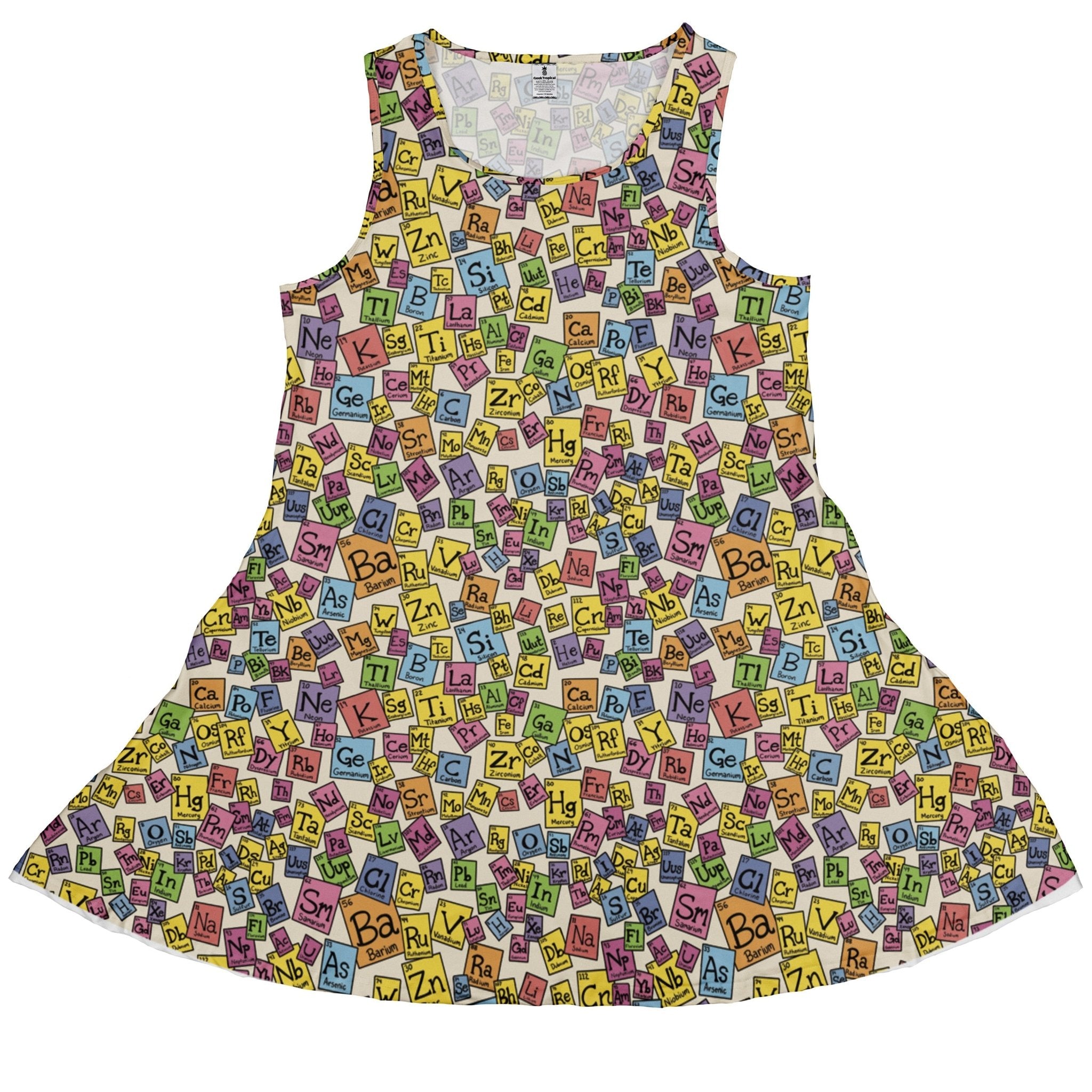 Periodic Table Tan Dress Geek Nerd Design by Julie Kitzes lx - C q225