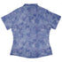 Periwinkle Batik Leaves Curvy Button Up Shirt womens back