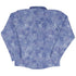 Periwinkle Batik Leaves Long Sleeve Button Up Shirt back