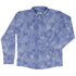 Periwinkle Batik Leaves Long Sleeve Button Up Shirt front