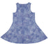 Periwinkle Batik Leaves Sleeveless Dress back
