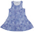 Periwinkle Batik Leaves Sleeveless Dress front