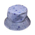 Periwinkle Rose Garden Bucket Hat Black Stitching