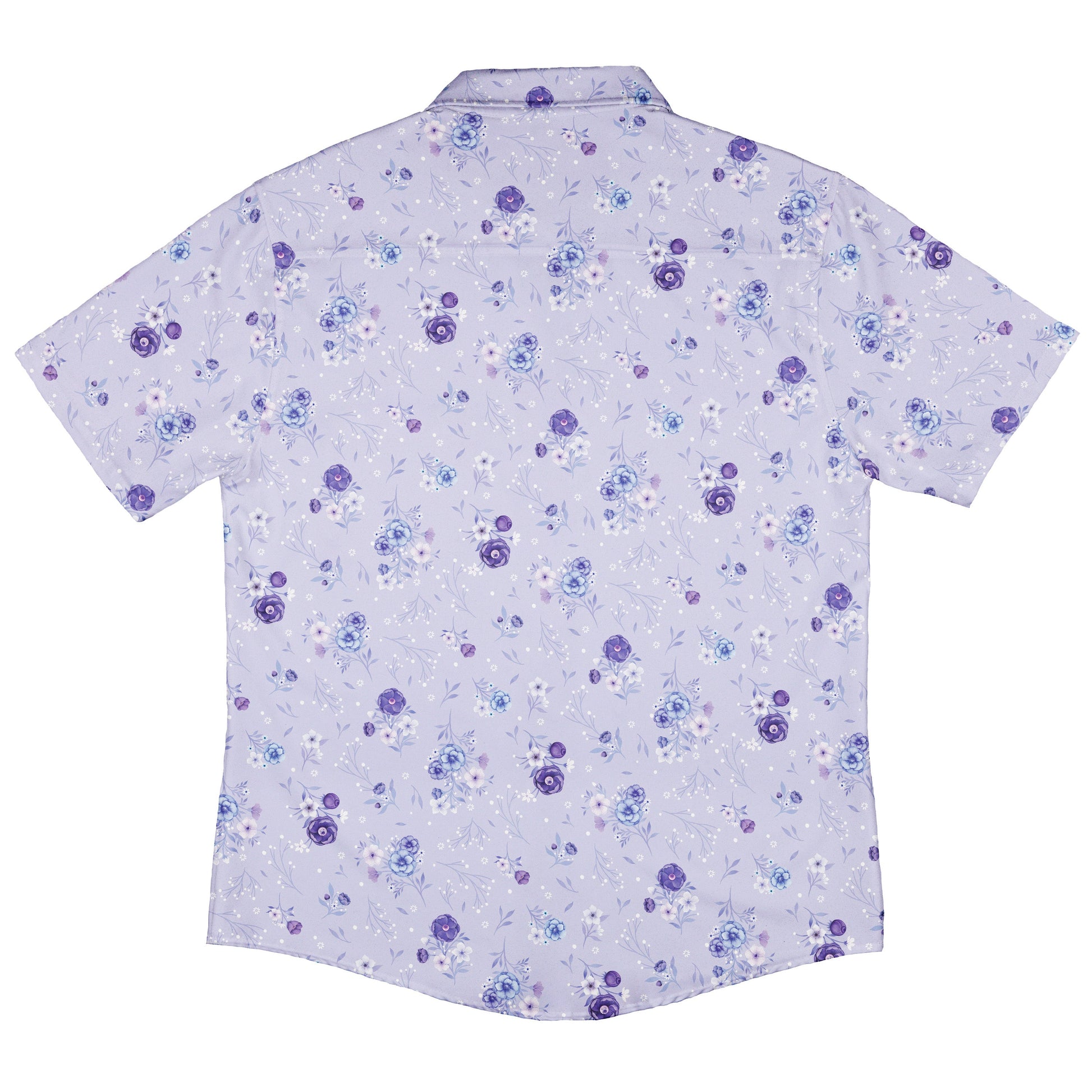 Periwinkle Rose Garden Button Up Shirt Back