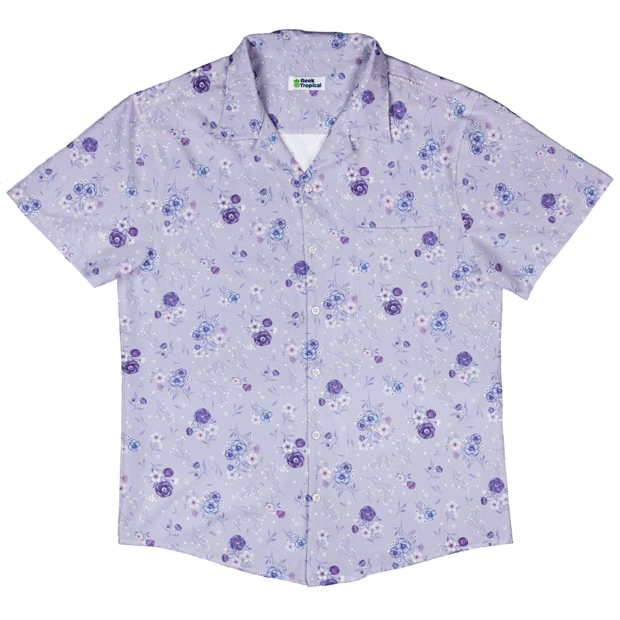 Periwinkle Rose Garden Button Up Shirt 5