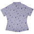 Periwinkle Rose Garden Curvy Button Up Shirt womens back