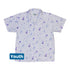 Periwinkle Rose Garden Youth Hawaiian Shirt Front