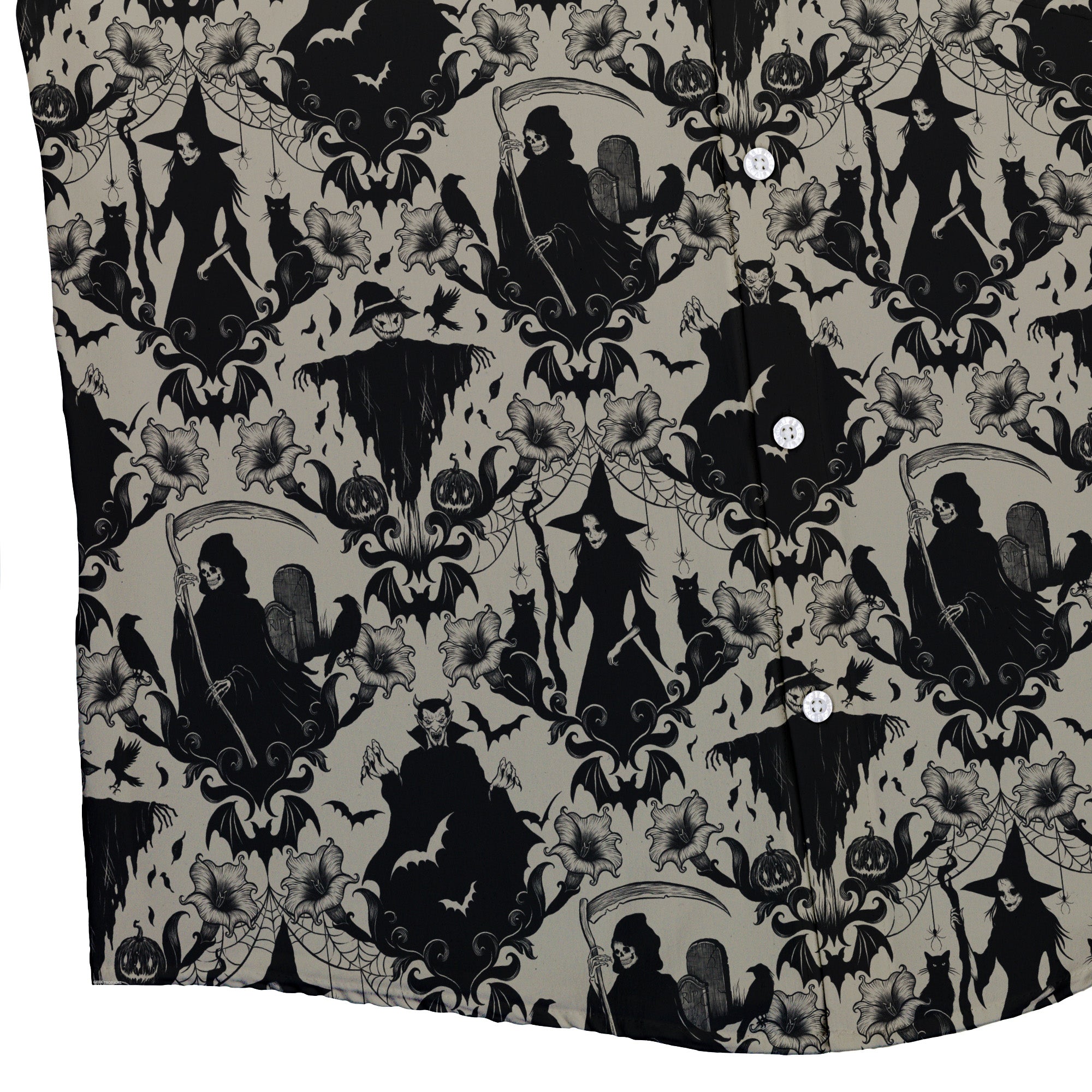 Phantom Flourish Button Up Shirt Geek Nerd 0925 adult sizing All Adult Button Up Shirts