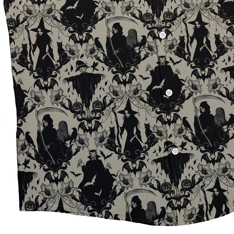 Phantom Flourish Button Up Shirt Geek Nerd 0925 adult sizing All Adult Button Up Shirts