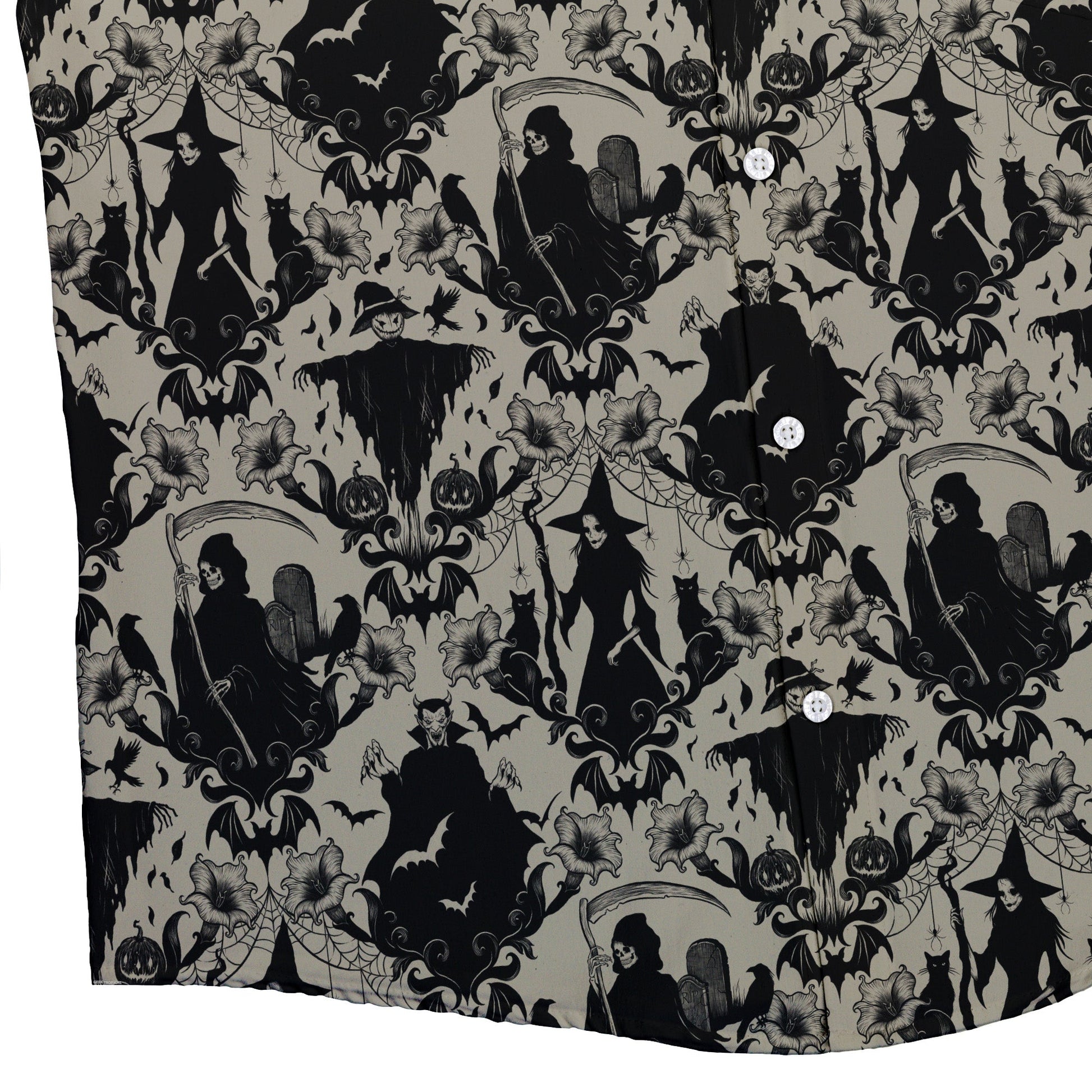 Phantom Flourish Button Up Shirt Geek Nerd 0925 adult sizing All Adult Button Up Shirts