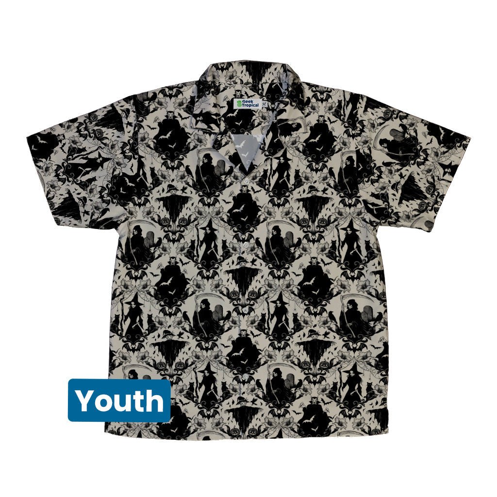 Phantom Flourish Youth Hawaiian Shirt Geek Nerd 0925 Botany Print Design by Episodic