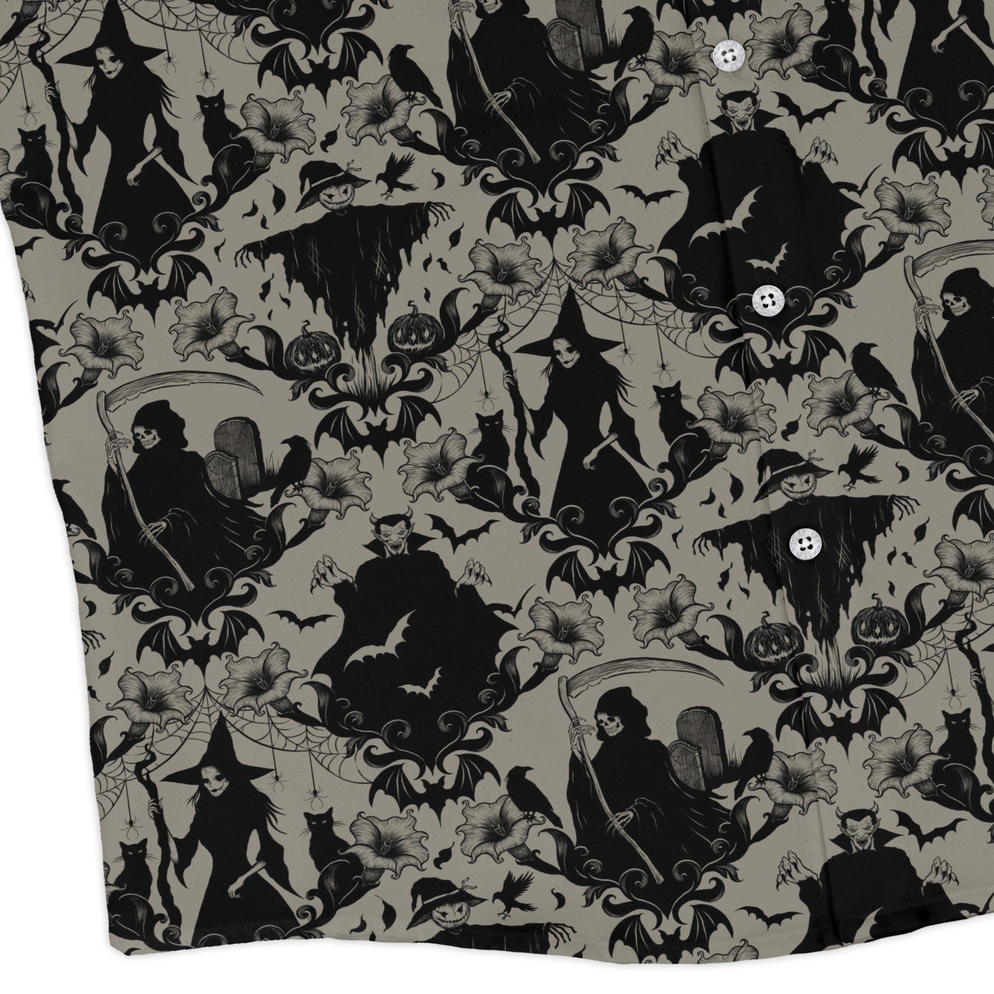 Phantom Flourish Long Sleeve Button Up Shirt Geek Nerd 0925 adult sizing All Adult Button Up Shirts