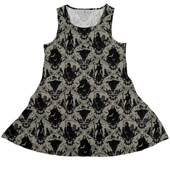 Phantom Flourish Dress Geek Nerd 0925 Botany Print Design by Episodic