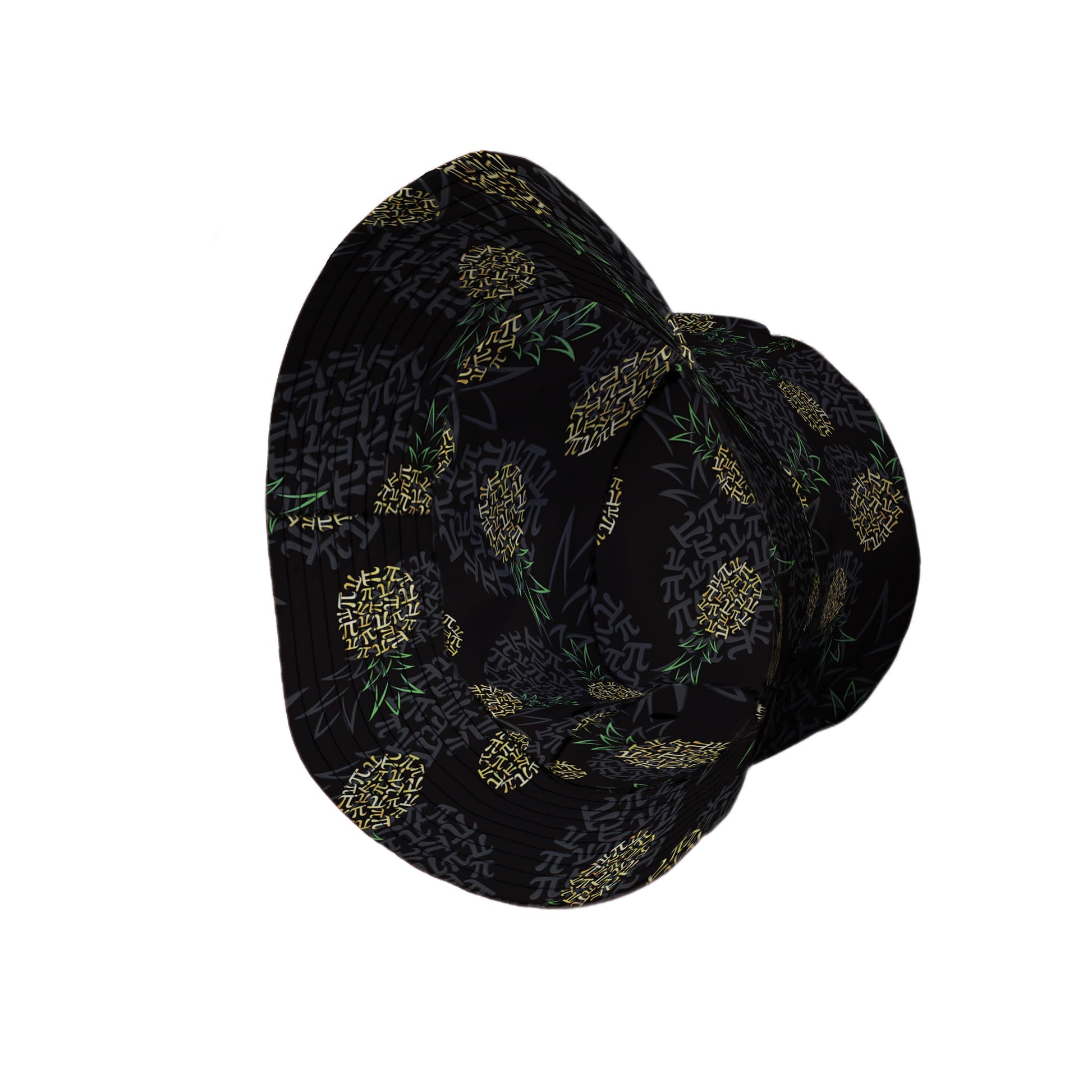 Pi Napple Black Bucket Hat Side View