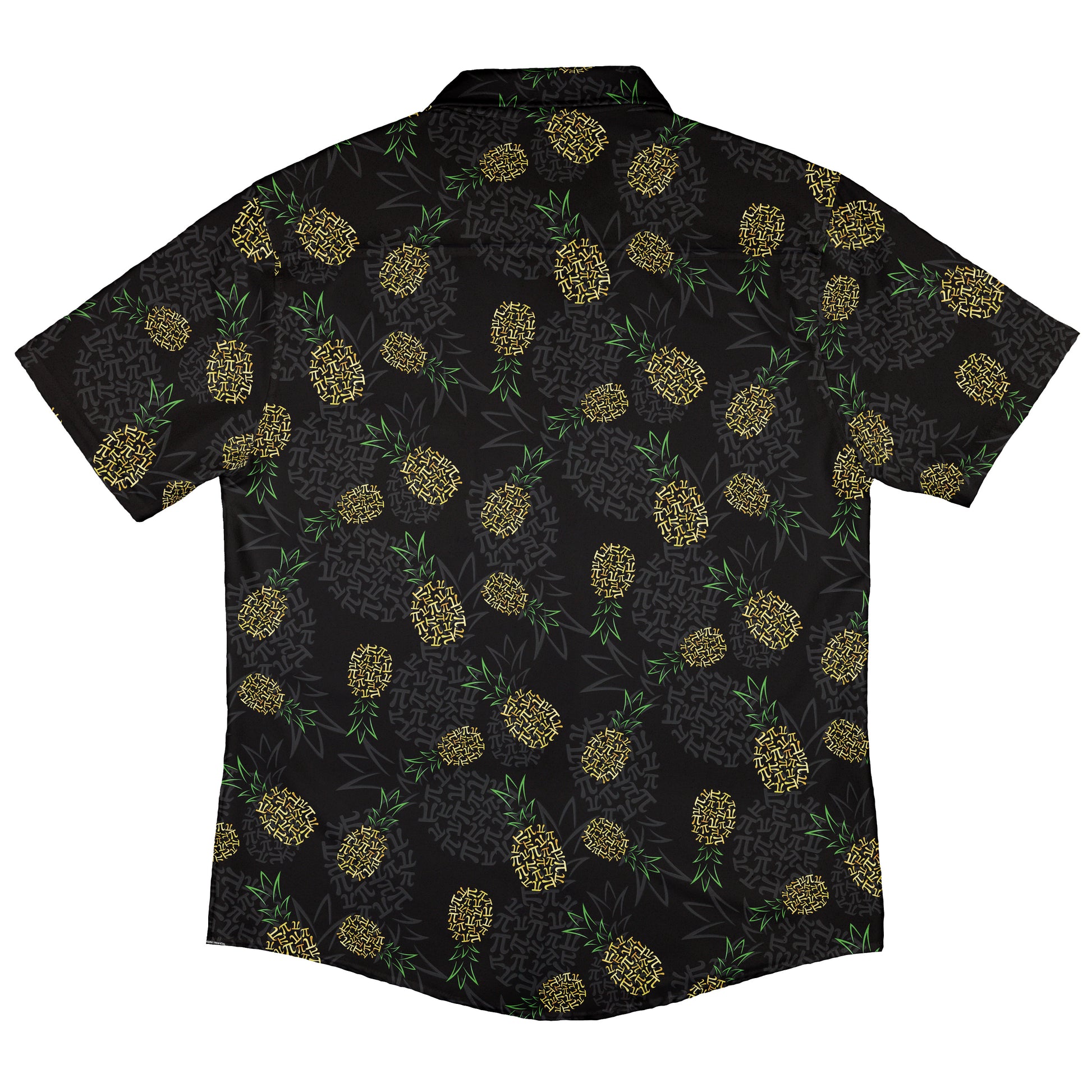 Pi Napple Black Button Up Shirt Back