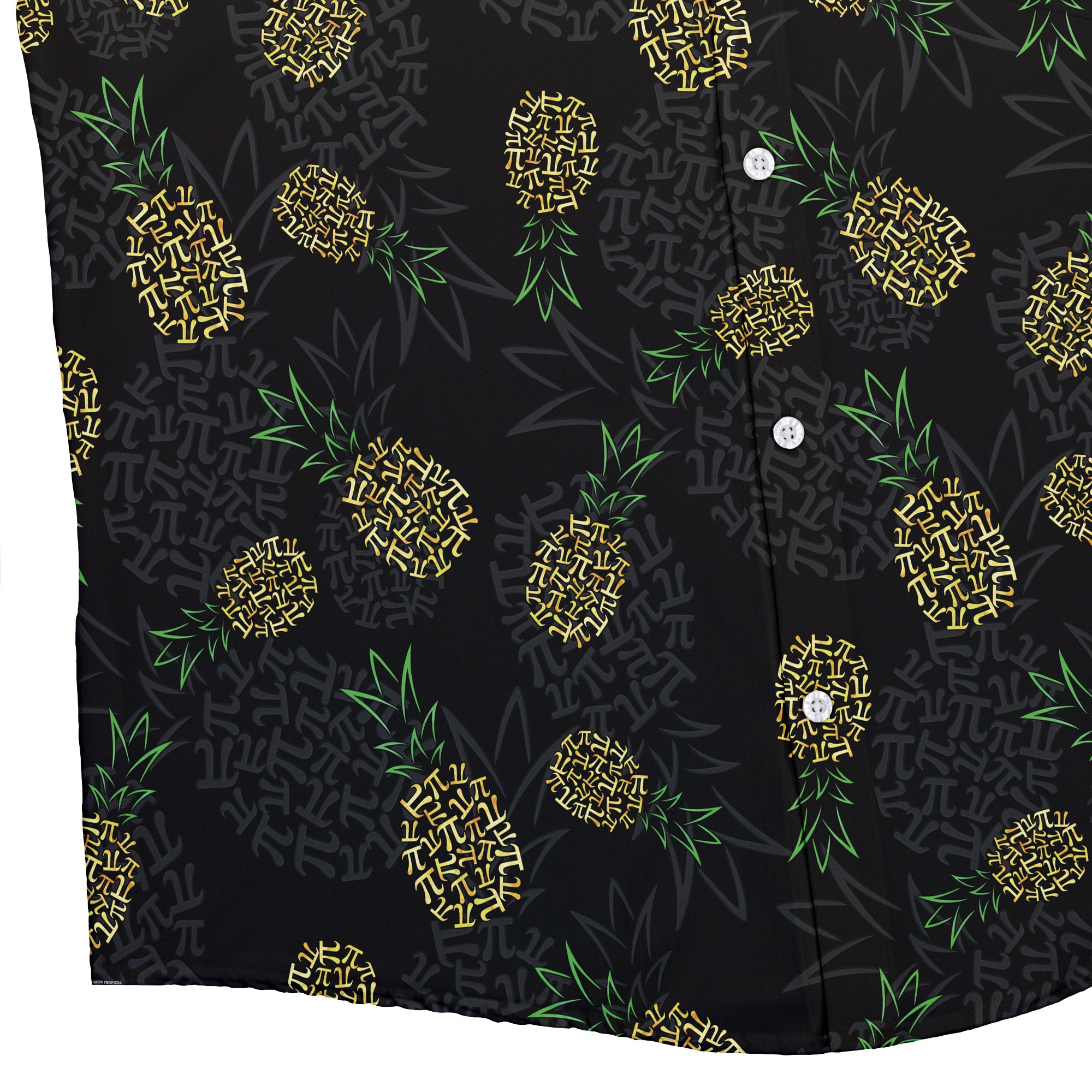 Pi Napple Black Button Up Shirt 2