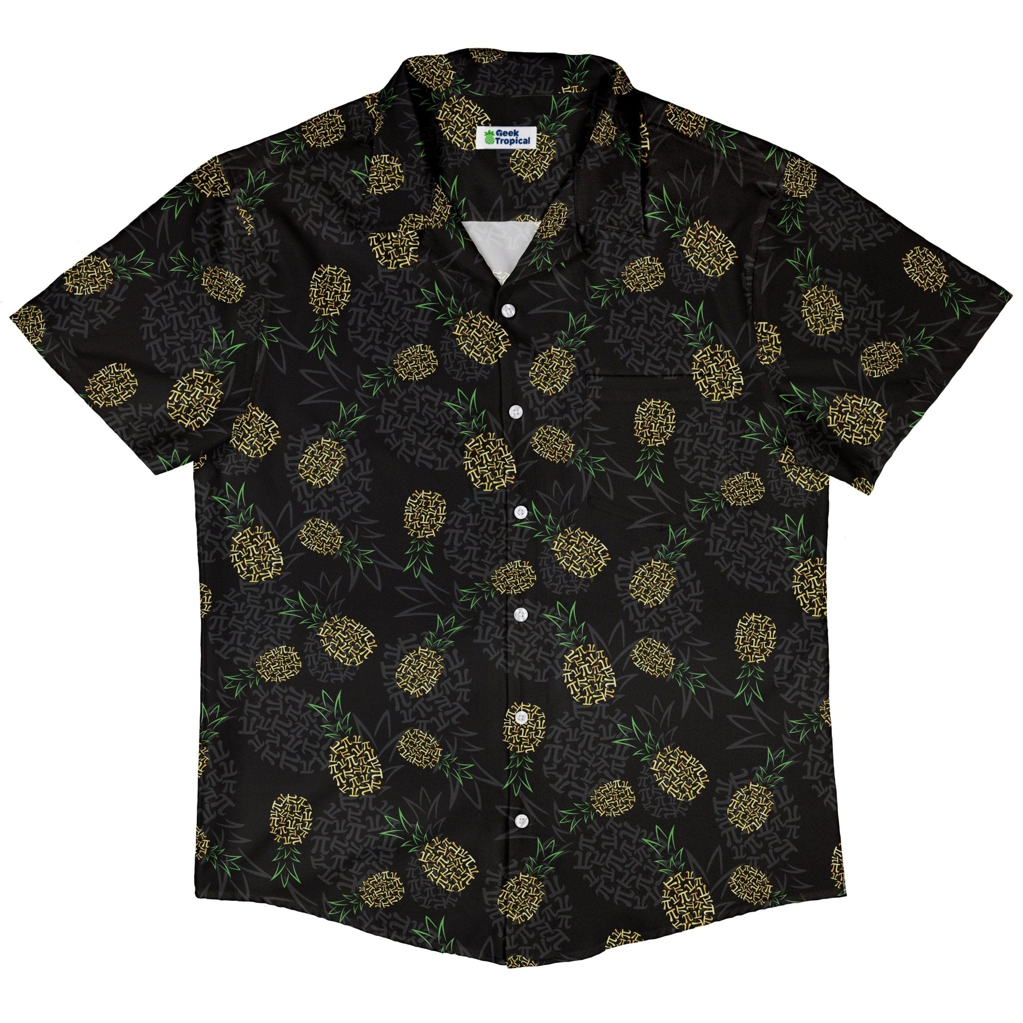 Pi Napple Black Button Up Shirt 5