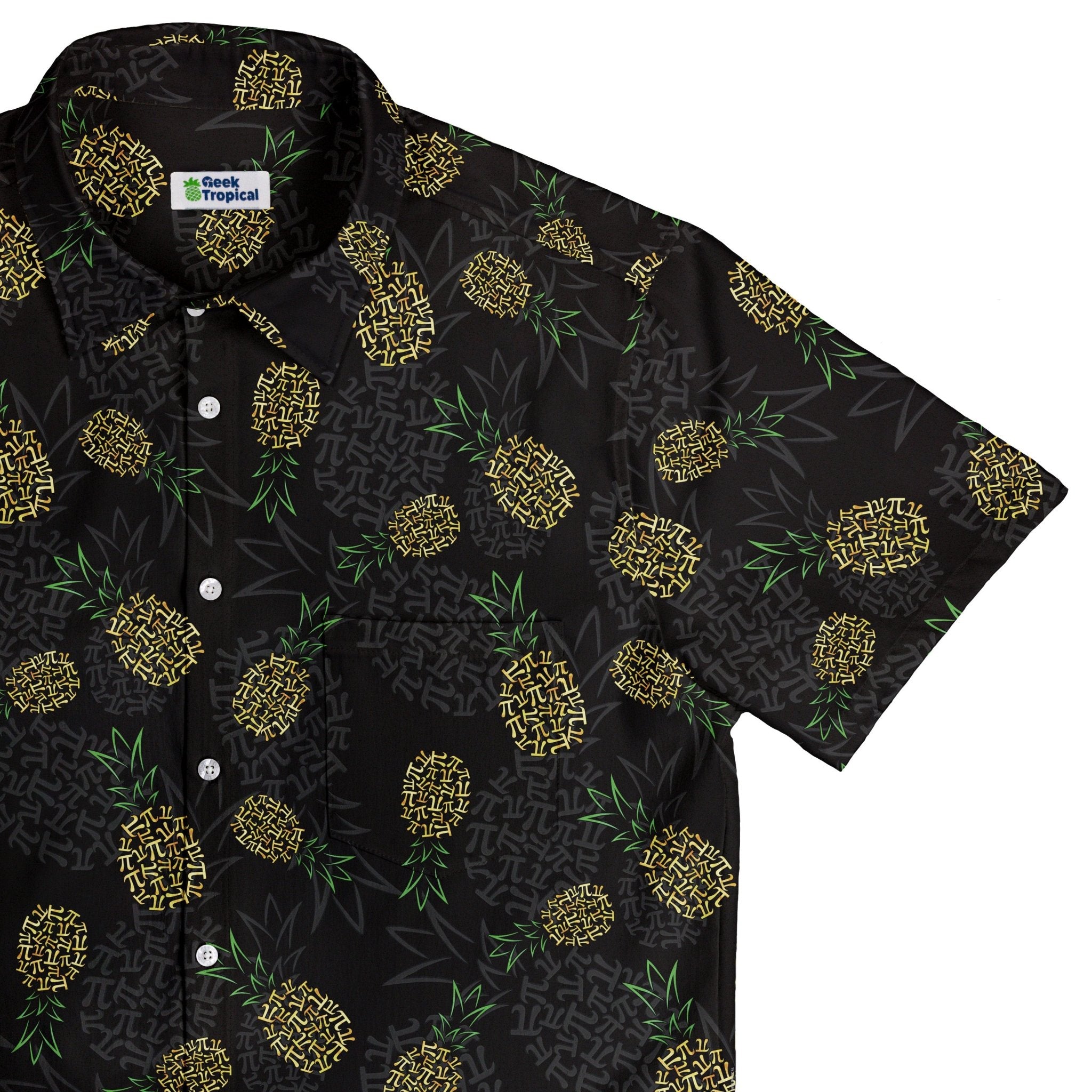 Pi Napple Black Button Up Shirt 1