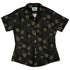 Pi Napple Black Curvy Button Up Shirt womens front