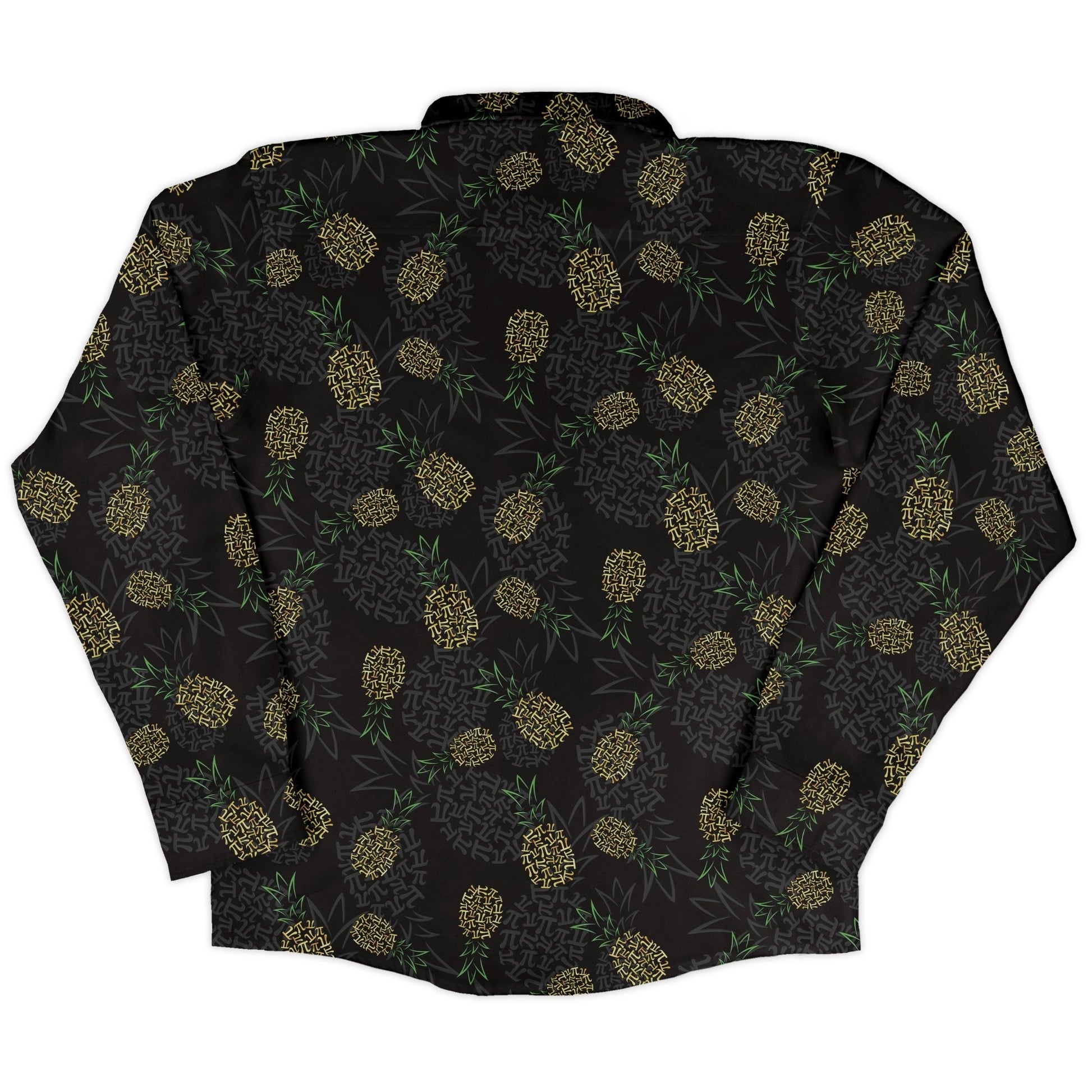 Pi Napple Black Long Sleeve Button Up Shirt 6