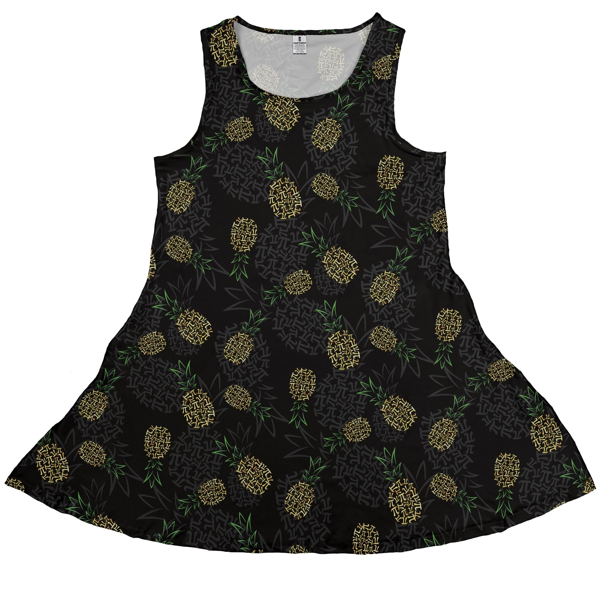 Pi Napple Black Sleeveless Dress 1