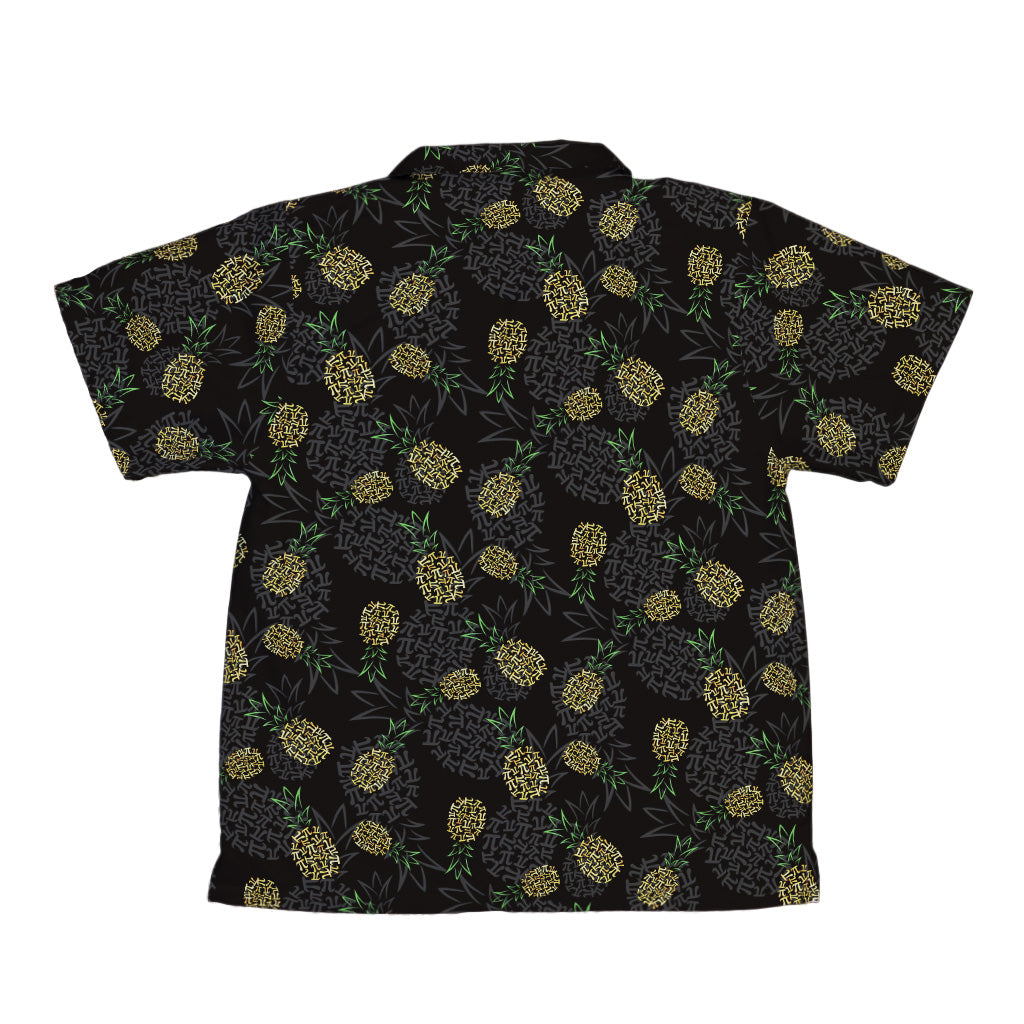 Pi Napple Black Youth Hawaiian Shirt Back