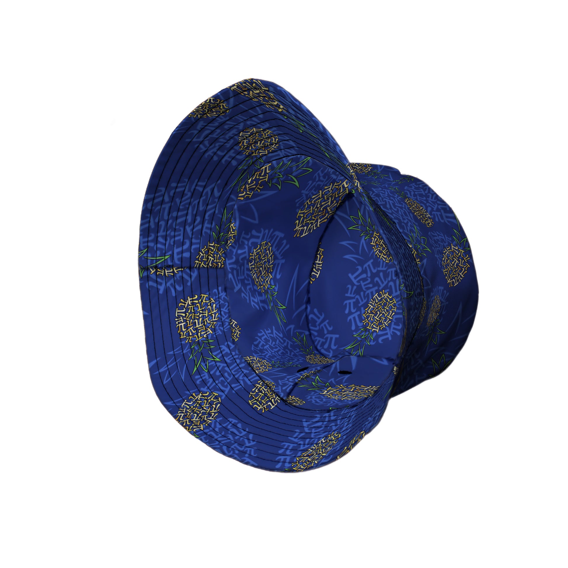 Pi Napple Blue Bucket Hat Side View