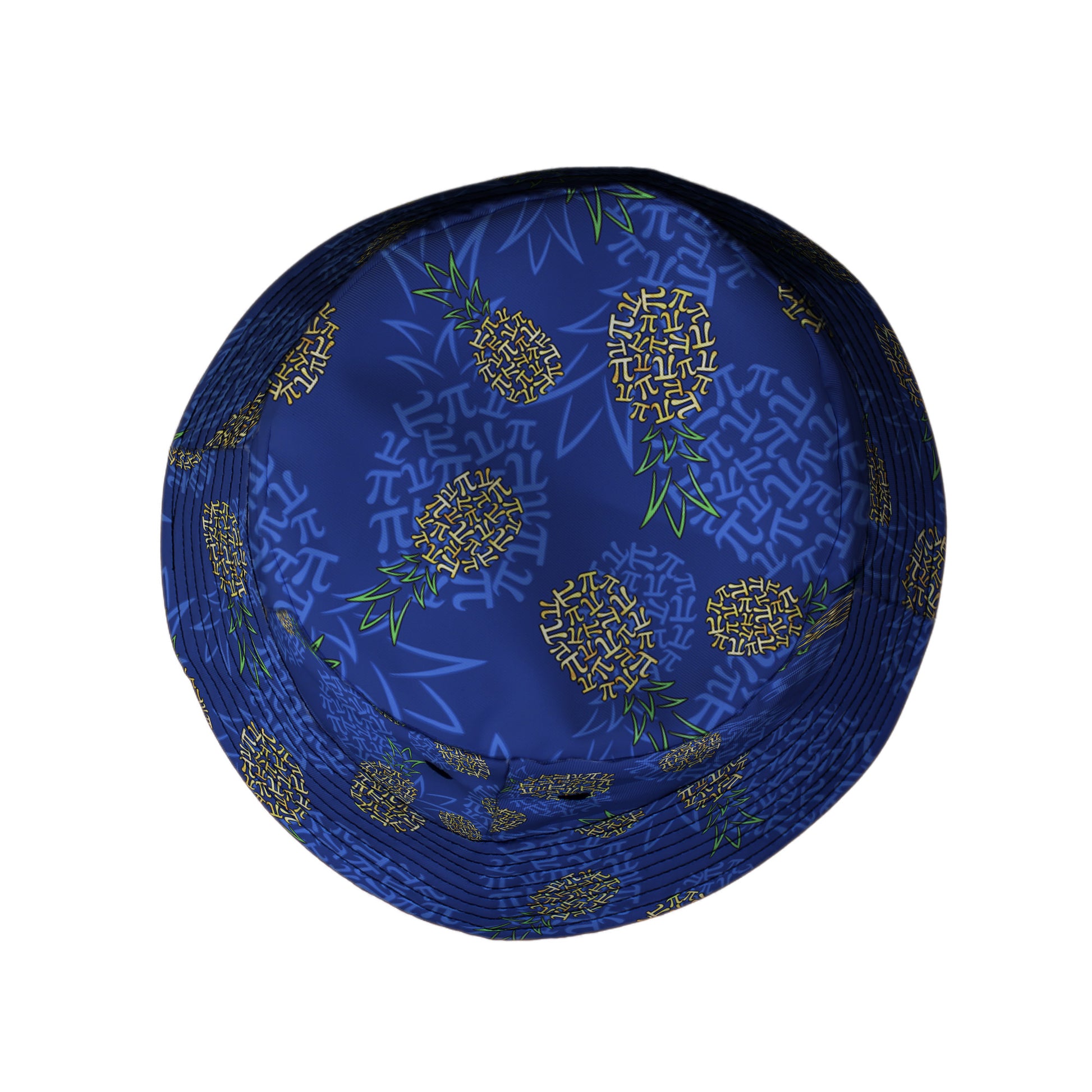 Pi Napple Blue Bucket Hat Top View