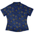 Pi Napple Blue Curvy Button Up Shirt womens back