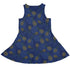 Pi Napple Blue Sleeveless Dress back