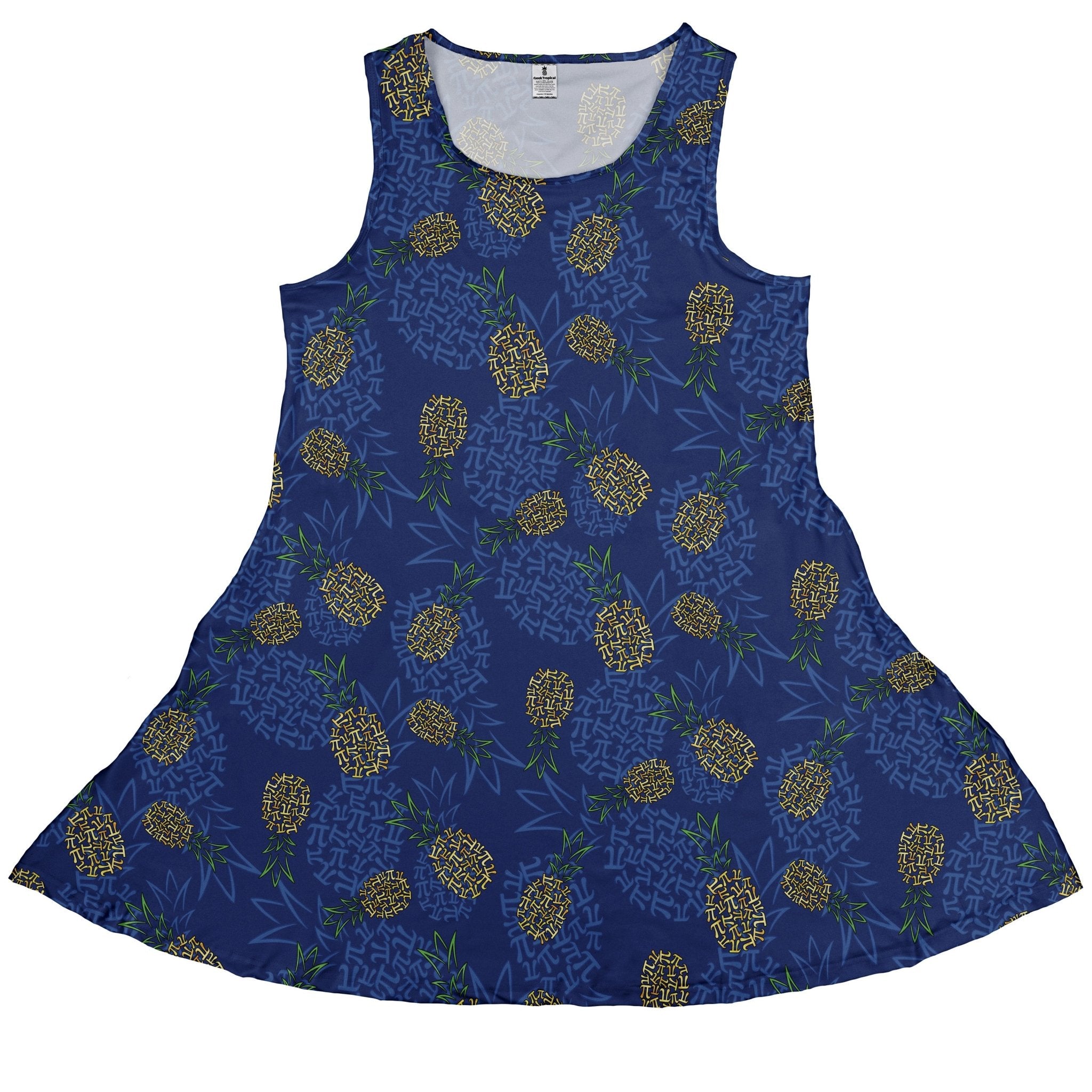 Pi Napple Blue Sleeveless Dress 1