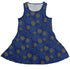 Pi Napple Blue Sleeveless Dress front