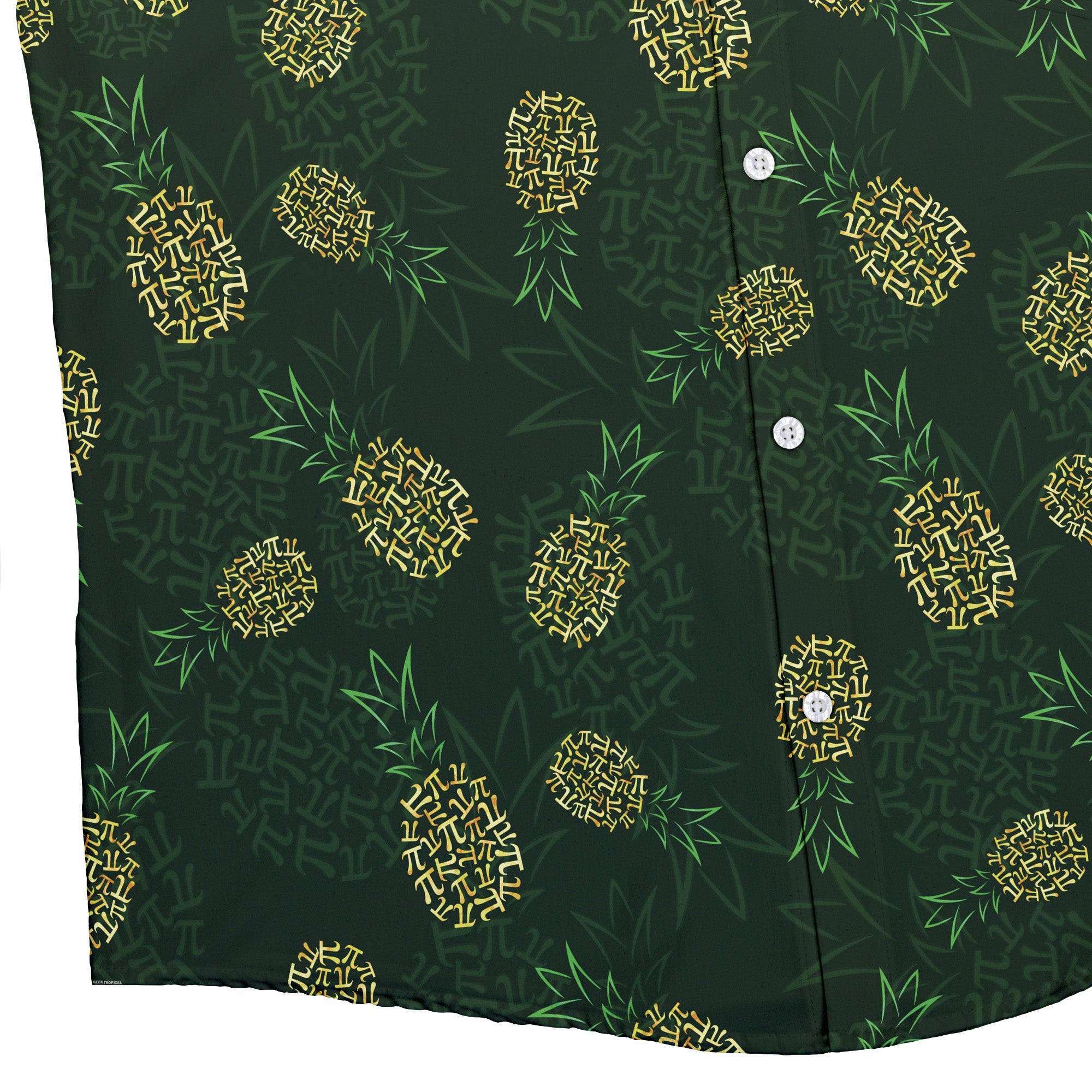 Pi Napple Green Button Up Shirt 2