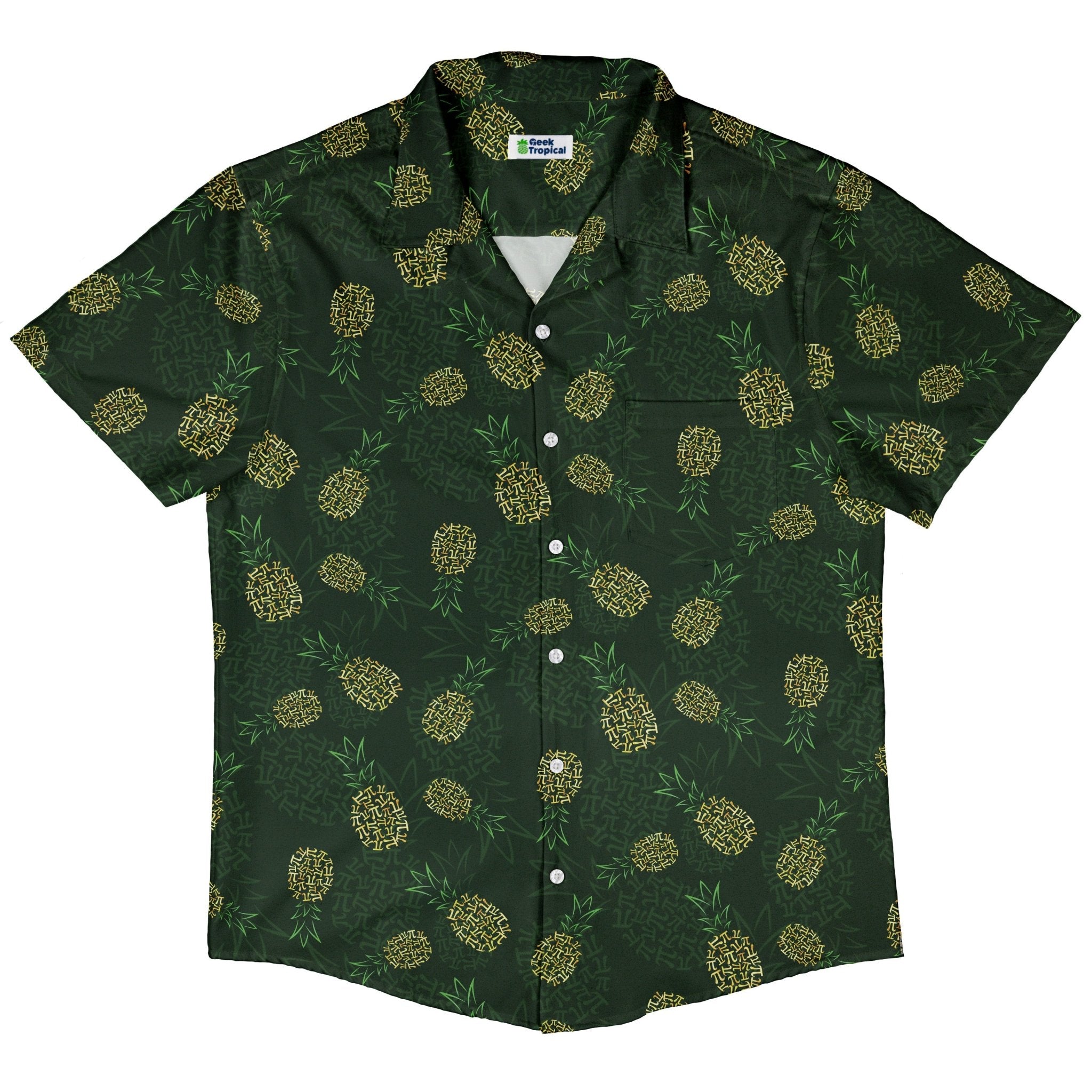 Pi Napple Green Button Up Shirt 5