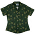 Pi Napple Green Curvy Button Up Shirt womens front