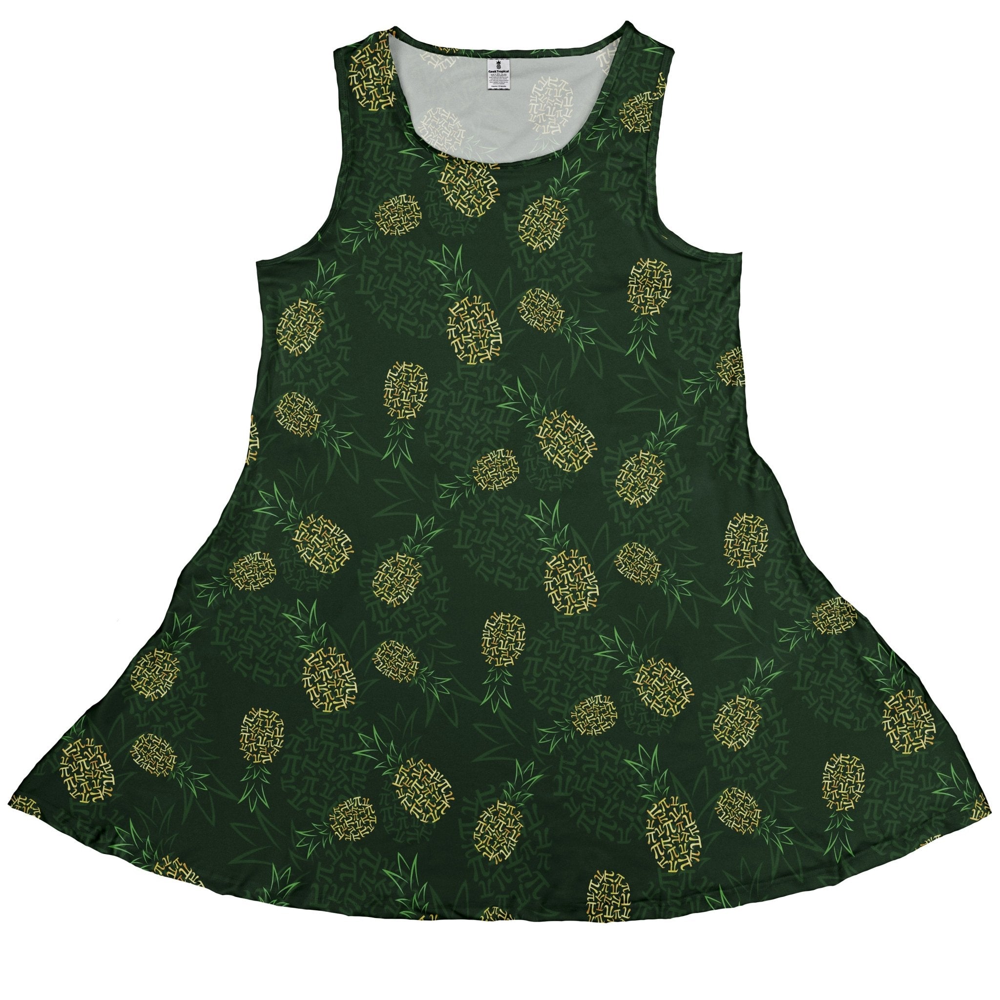 Pi Napple Green Sleeveless Dress 1