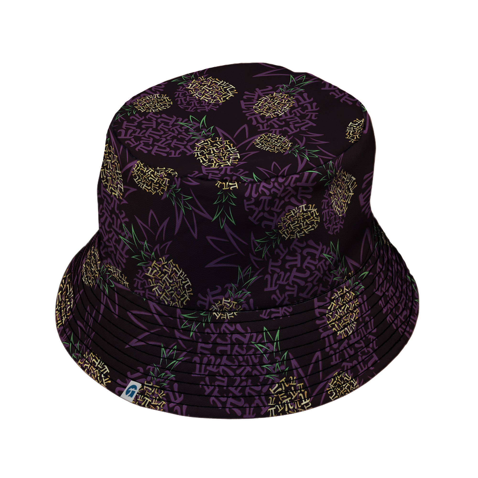 Pi Napple Midnight Bucket Hat Black Stitching