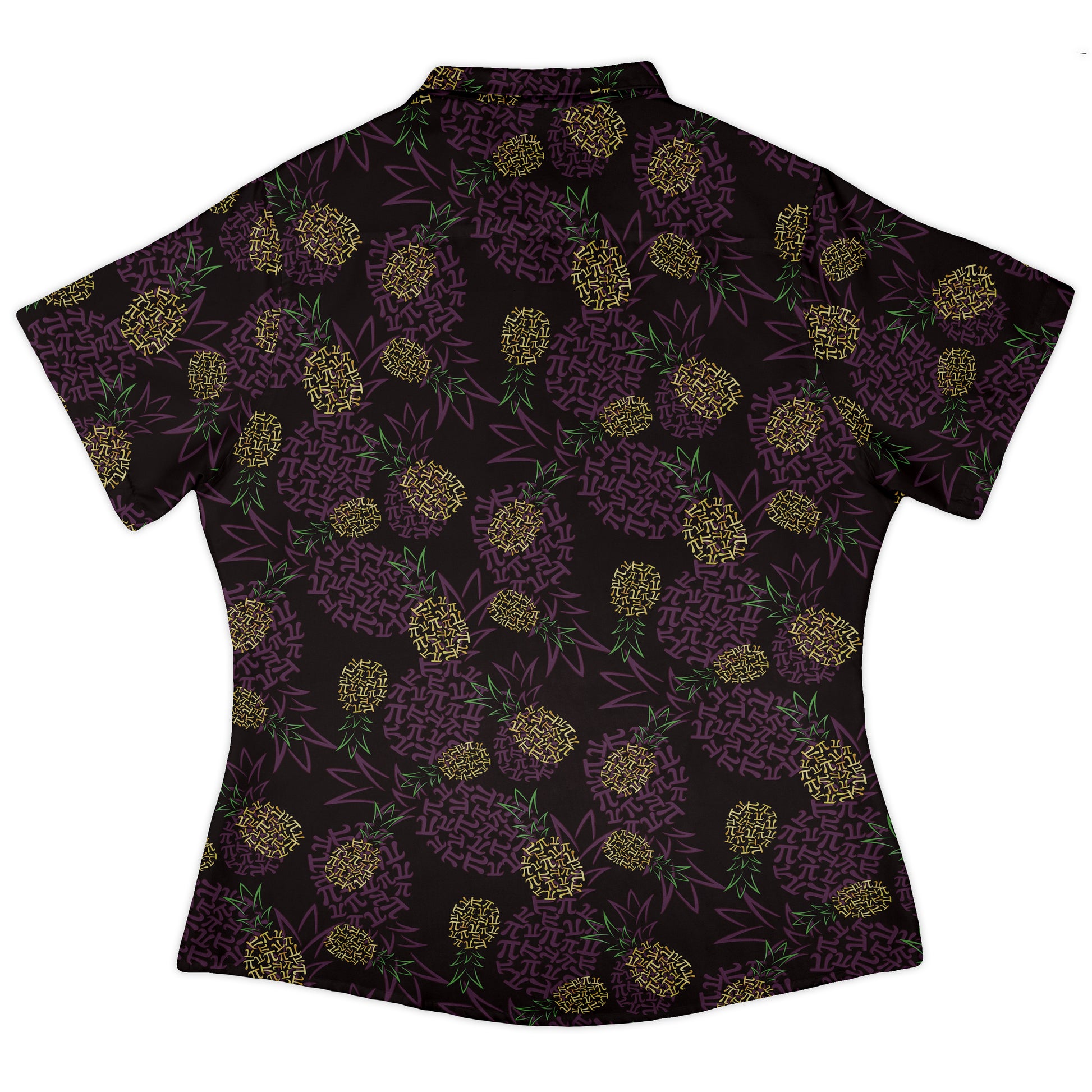 Pi Napple Midnight Curvy Button Up Shirt womens back